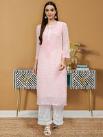 Load image into Gallery viewer, Seva Chikan Hand Embroidered Georgette Lucknowi Chikankari Kurta