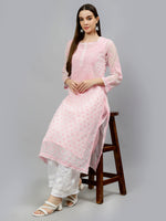Load image into Gallery viewer, Seva Chikan Hand Embroidered Georgette Lucknowi Chikankari Kurta