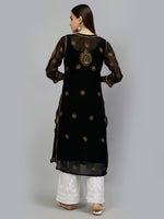 Load image into Gallery viewer, Seva Chikan Hand Embroidered Georgette Lucknowi Chikankari Kurta