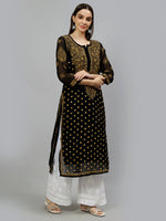 Load image into Gallery viewer, Seva Chikan Hand Embroidered Georgette Lucknowi Chikankari Kurta