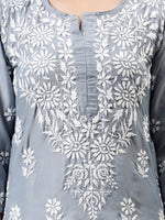 Load image into Gallery viewer, Seva Chikan Hand Embroidered Muslin Lucknowi Chikankari Kurta