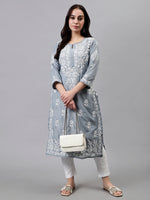 Load image into Gallery viewer, Seva Chikan Hand Embroidered Muslin Lucknowi Chikankari Kurta