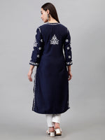 Load image into Gallery viewer, Seva Chikan Hand Embroidered Muslin Lucknowi Chikankari Kurta