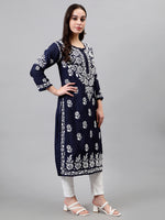 Load image into Gallery viewer, Seva Chikan Hand Embroidered Muslin Lucknowi Chikankari Kurta