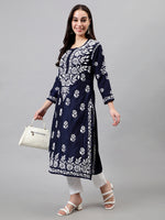 Load image into Gallery viewer, Seva Chikan Hand Embroidered Muslin Lucknowi Chikankari Kurta