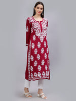 Load image into Gallery viewer, Seva Chikan Hand Embroidered Modal Lucknowi Chikankari Kurta