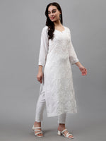 Load image into Gallery viewer, Seva Chikan Hand Embroidered Modal Lucknowi Chikankari Kurta