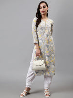 Load image into Gallery viewer, Seva Chikan Hand Embroidered Cotton Lucknowi Chikankari Kurta