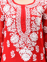 Load image into Gallery viewer, Seva Chikan Hand Embroidered Georgette Chikankari Kurta With Matching Slip