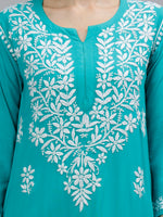Load image into Gallery viewer, Seva Chikan Hand Embroidered Rayon Lucknowi Chikankari Kurta