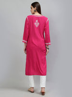 Load image into Gallery viewer, Seva Chikan Hand Embroidered Rayon Lucknowi Chikankari Kurta