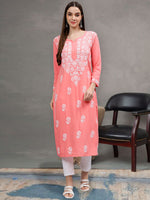 Load image into Gallery viewer, Seva Chikan Hand Embroidered Rayon Lucknowi Chikankari Kurta