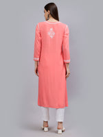 Load image into Gallery viewer, Seva Chikan Hand Embroidered Rayon Lucknowi Chikankari Kurta