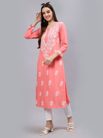 Load image into Gallery viewer, Seva Chikan Hand Embroidered Rayon Lucknowi Chikankari Kurta