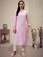 Load image into Gallery viewer, Seva Chikan Hand Embroidered Rayon Lucknowi Chikankari Kurta