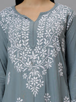Load image into Gallery viewer, Seva Chikan Hand Embroidered Rayon Lucknowi Chikankari Kurta