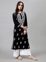 Load image into Gallery viewer, Seva Chikan Hand Embroidered Rayon Lucknowi Chikankari Kurta