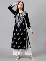 Load image into Gallery viewer, Seva Chikan Hand Embroidered Rayon Lucknowi Chikankari Kurta