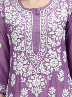 Load image into Gallery viewer, Seva Chikan Hand Embroidered Muslin Lucknowi Chikankari Kurta