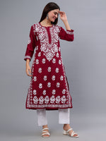 Load image into Gallery viewer, Seva Chikan Hand Embroidered Muslin Lucknowi Chikankari Kurta