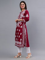 Load image into Gallery viewer, Seva Chikan Hand Embroidered Muslin Lucknowi Chikankari Kurta
