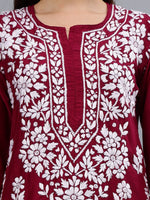 Load image into Gallery viewer, Seva Chikan Hand Embroidered Muslin Lucknowi Chikankari Kurta