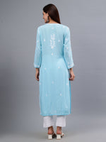 Load image into Gallery viewer, Seva Chikan Hand Embroidered Modal Lucknowi Chikankari Kurta