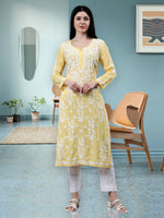 Load image into Gallery viewer, Seva Chikan Hand Embroidered Modal Lucknowi Chikankari Kurta