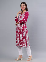 Load image into Gallery viewer, Seva Chikan Hand Embroidered Modal Lucknowi Chikankari Kurta