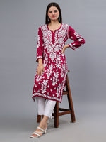 Load image into Gallery viewer, Seva Chikan Hand Embroidered Modal Lucknowi Chikankari Kurta