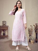 Load image into Gallery viewer, Seva Chikan Hand Embroidered Modal Lucknowi Chikankari Kurta