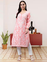 Load image into Gallery viewer, Seva Chikan Hand Embroidered Modal Lucknowi Chikankari Kurta