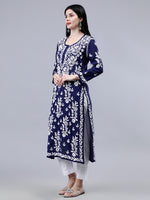 Load image into Gallery viewer, Seva Chikan Hand Embroidered Modal Lucknowi Chikankari Kurta