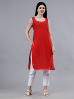 Load image into Gallery viewer, Seva Chikan Hand Embroidered Maroon Georgette Lucknowi Chikankari Kurta With Inner