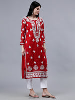 Load image into Gallery viewer, Seva Chikan Hand Embroidered Georgette Lucknowi Chikankari Kurta With Inner