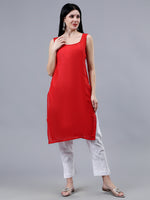 Load image into Gallery viewer, Seva Chikan Hand Embroidered Georgette Lucknowi Chikankari Kurta With Inner