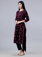 Load image into Gallery viewer, Seva Chikan Hand Embroidered Cotton Lucknowi Chikankari Kurta
