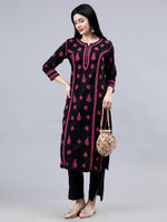 Load image into Gallery viewer, Seva Chikan Hand Embroidered Cotton Lucknowi Chikankari Kurta