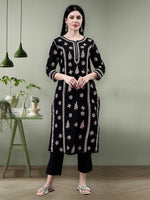 Load image into Gallery viewer, Seva Chikan Hand Embroidered Cotton Lucknowi Chikankari Kurta
