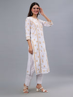 Load image into Gallery viewer, Seva Chikan Hand Embroidered Cotton Lucknowi Chikankari Kurta