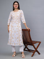 Load image into Gallery viewer, Seva Chikan Hand Embroidered Cotton Lucknowi Chikankari Kurta