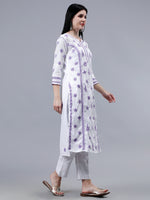 Load image into Gallery viewer, Seva Chikan Hand Embroidered Cotton Lucknowi Chikankari Kurta