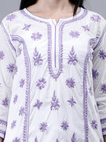 Load image into Gallery viewer, Seva Chikan Hand Embroidered Cotton Lucknowi Chikankari Kurta