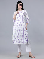 Load image into Gallery viewer, Seva Chikan Hand Embroidered Cotton Lucknowi Chikankari Kurta