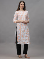 Load image into Gallery viewer, Seva Chikan Hand Embroidered Cotton Lucknowi Chikankari Kurta