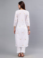 Load image into Gallery viewer, Seva Chikan Hand Embroidered Cotton Lucknowi Chikankari Kurta