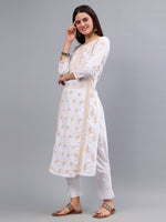 Load image into Gallery viewer, Seva Chikan Hand Embroidered Cotton Lucknowi Chikankari Kurta