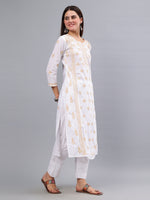 Load image into Gallery viewer, Seva Chikan Hand Embroidered Cotton Lucknowi Chikankari Kurta