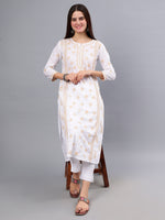 Load image into Gallery viewer, Seva Chikan Hand Embroidered Cotton Lucknowi Chikankari Kurta