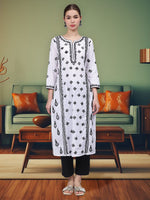 Load image into Gallery viewer, Seva Chikan Hand Embroidered Cotton Lucknowi Chikankari Kurta